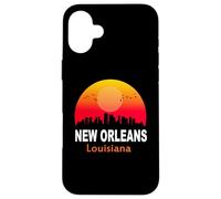 Carcasa para iPhone 16 Plus New Orleans Louisiana State USA Vintage Retro Sunset City