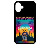 Carcasa para iPhone 16 Plus New York City NY Teddy Bear - Urban Bear with American Style