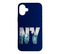 Carcasa para iPhone 16 Plus New York City Statue of Liberty NY Photo Silhouette