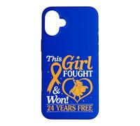 Carcasa para iPhone 16 Plus Niña luchó y ganó 24 años Guerrero Libre de Leucemia cáncer