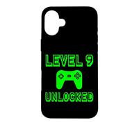 Carcasa para iPhone 16 Plus Nivel 9 Desbloqueado 9º Cumpleaños Gaming Presente Cotización