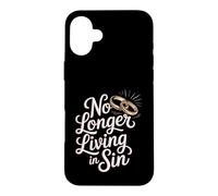 Carcasa para iPhone 16 Plus No Longer Living In Sin Matrimonio, Boda, Pareja -