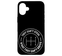 Carcasa para iPhone 16 Plus No Pueden Robar lo Que no Pueden Conducir un Coche Manual