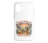 Carcasa para iPhone 16 Plus No Quiero IR a Donde la Gente Vaya Divertidas Vacaciones introvertidas