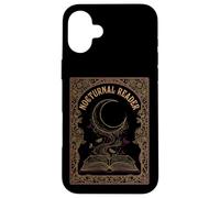 Carcasa para iPhone 16 Plus Nocturnal Reader Dark Academia Estética Amante de los Libros Luna