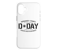 Carcasa para iPhone 16 Plus Normandía Francia Día D Honor and Remember Solid Black Print