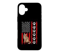 Carcasa para iPhone 16 Plus Norwegian Forest Cat 4th of July Patriotic American Flag