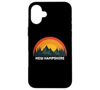 Carcasa para iPhone 16 Plus Nuevo Hampshire Vintage Sunset 80s Retro Summer State USA