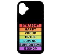 Carcasa para iPhone 16 Plus Obispo Recto Feliz Orgulloso Orgullo Amoroso obispos de Apoyo
