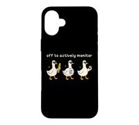Carcasa para iPhone 16 Plus Off to Actively Monitor Teacher Testing Day Funny Goose