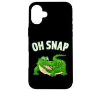 Carcasa para iPhone 16 Plus ¡Oh Snap! Divertido Cocodrilo Reptil Florida Humor