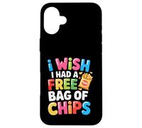 Carcasa para iPhone 16 Plus Ojalá tuviera una Bolsa Gratis de Patatas Fritas Meme Snack Foodie