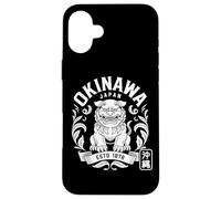 Carcasa para iPhone 16 Plus Okinawa Japón Guardian Shisa Lion Retro Hanko Kanji Souvenir
