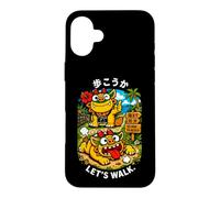 Carcasa para iPhone 16 Plus Okinawa japonés Shisa Beach Path Kawaii Kanji Souvenir