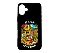 Carcasa para iPhone 16 Plus Okinawa japonés Shisa Beach Path Kawaii Kanji Souvenir
