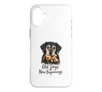 Carcasa para iPhone 16 Plus Old Dogs New Beginnings Senior Rescue Dog Cute Rescue Dog