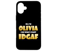 Carcasa para iPhone 16 Plus Olivia Joke Idgaf Meme Cute Halloween Costume For Olivias