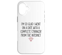 Carcasa para iPhone 16 Plus Online Dating Anniversary Dating App Funny His Her Couples