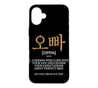 Carcasa para iPhone 16 Plus Oppa Coreano Word Funny Seúl Corea KDrama Cultura