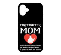 Carcasa para iPhone 16 Plus Orgullosa Bombero mamá Bombero Bomberos Madre corazón mamá