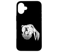 Carcasa para iPhone 16 Plus Oso con Ruth Bader Ginsburg Collar I Dissent RGB