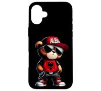 Carcasa para iPhone 16 Plus Oso de Peluche con Bandera de Albania Iliria albanesa Shqip