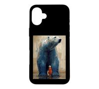 Carcasa para iPhone 16 Plus Oso Polar Niño Compañero Expedición Invierno Polo Norte