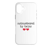 Carcasa para iPhone 16 Plus Outnumbered by Twins Boys Girls Dad Soon to Be Mom Pregnancy
