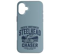 Carcasa para iPhone 16 Plus Pacific Northwest Steelhead Chaser Fishing PNW Trout Angler