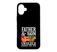 Carcasa para iPhone 16 Plus Padre e Hijo Ukelele Buddies For Life músico Hawaiano