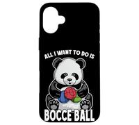Carcasa para iPhone 16 Plus Panda Bocce Ball, Todo lo Que Quiero Hacer es un Lindo y Divertido Jugador de Osos