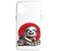 Carcasa para iPhone 16 Plus Panda Oso Asia China riendo Globo Kitsch Art Manga