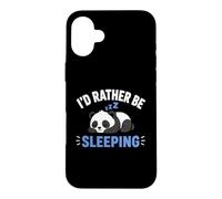 Carcasa para iPhone 16 Plus Panda Sleep Funny Nap Humor Lazy I'D Rather Be Sleeping