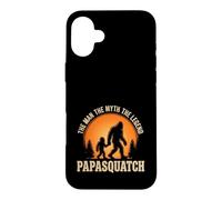 Carcasa para iPhone 16 Plus Papa Squatch The Man The Myth The Legend Bigfoot Día del Padre