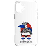 Carcasa para iPhone 16 Plus Paraguayan Paraguaya Girl Paraguayan Heritage Paraguay Flag