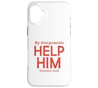 Carcasa para iPhone 16 Plus Parejas cristianas emparejadas la Llevan y lo ayudan Génesis 2