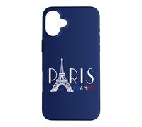 Carcasa para iPhone 16 Plus París Francia con Torre Eiffel Elegante Simple Chic