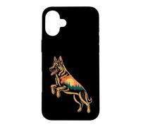 Carcasa para iPhone 16 Plus Pastor Alemán Naturaleza Bosque Perros Pastor Alemán
