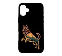 Carcasa para iPhone 16 Plus Pastor Alemán Naturaleza Bosque Perros Pastor Alemán