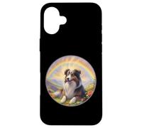 Carcasa para iPhone 16 Plus Pastor Australiano Rainbow Bridge Aussie Dog Memorial