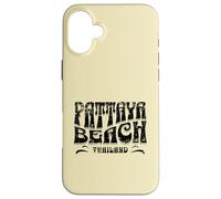 Carcasa para iPhone 16 Plus Pattaya Beach Tailandia Diseño Retro Desgastado