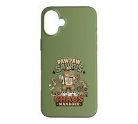 Carcasa para iPhone 16 Plus Pawpaw Saurus Chaos Manager Abuelo Papá Broma Vintage