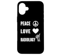 Carcasa para iPhone 16 Plus Paz Amor Radiología Radiología Radiólogo Radiólogo Salud