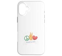 Carcasa para iPhone 16 Plus Peaceful Soul Peace Sign Hand Gesture Love Graphic Nature