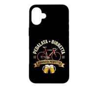 Carcasa para iPhone 16 Plus Pedalata y Gorro de Bicicleta Vintage Cycling Birra