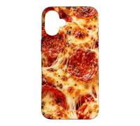 Carcasa para iPhone 16 Plus Pepperoni Pizza Queso derretido Amantes de la Comida Pizzería Fans