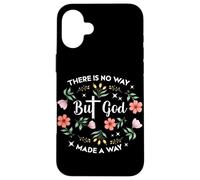 Carcasa para iPhone 16 Plus Pero Dios No Hay Manera Hecho De Una Manera Culto Floral Cristiano