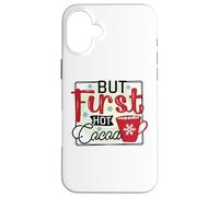 Carcasa para iPhone 16 Plus Pero el Primer Cacao Caliente Navidad Nieve congelado frío Navidad