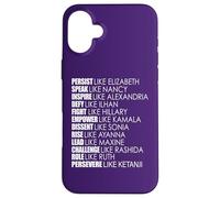 Carcasa para iPhone 16 Plus PERSISTE como LA Regla DE Elizabeth Ruth Persevere KETANJI KBJ Meme