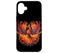 Carcasa para iPhone 16 Plus Phoenix Eagle Renacido Nuevo Comienzo Llamas Bajo Sol Simbólico